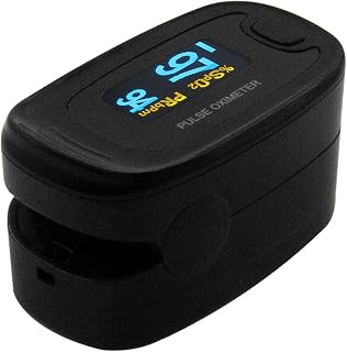 CONTEC CMS50NA Pulse Oximeter Fingertip Blood Oxygen Saturation Monitor SpO2 and PR Value Waveform Blood Oxygen Neck/Wrist Corda, Black