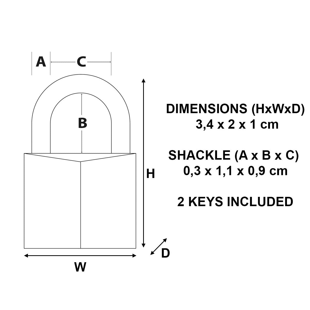 Master Lock 1 / 1 Pack / Padlock Keyed Padlocks