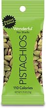 Wonderful Pistachios No Shells Roasted & Salted 0.75oz Individual Snack Bags - Bulk Box 96 Count - Healthy On-the-Go Protein Halal Nuts