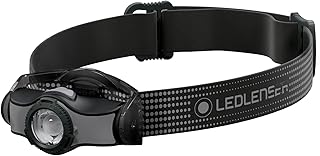 Ledlenser MH3 - Battery Powered LED Head Torch, Super Bright 200 Lumens Headlamp, Camping, Fishing, Hiking Equipment, Rechargeable Work Head Torch, Up to 35 Hours Running Time