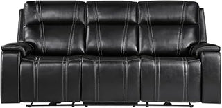 Global Furniture USA U8880 Black Leather Power Reclining Sofa