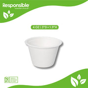 4 oz Portion Cups by Responsible Products – Other, Classic White, Pack of 1000, Model RP-4C-NPAW-1000