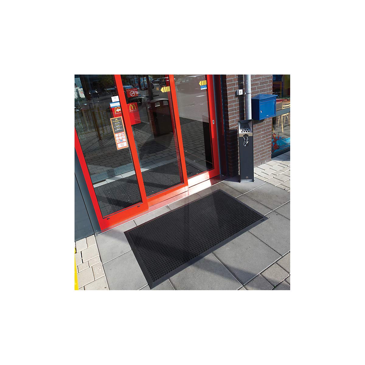Mats for Professional Use Oct-O-Flex Bevelled outdoor rubber entrance mat by Notrax – ys/m, Rubber, Black, Model 599B7090OB