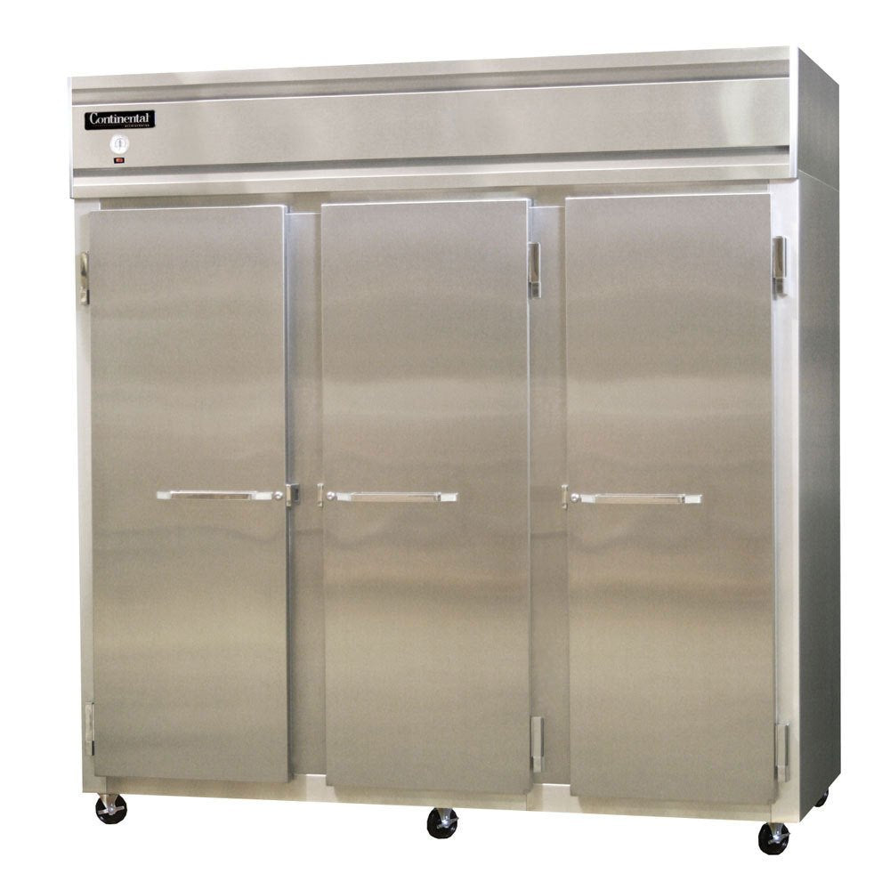 3RS-HD Three Section Reach In Refrigerator by Continental Refrigerator – Stainless-Steel