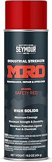 Seymour Industrial MRO High Solid Enamel Spray Paint, Safety Red, 620-1423 | Maximum Protection Against Rust & Chemicals