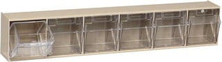 Quantum Storage Systems QTB306IV 6 Drawers Tip Out Cabinet Part Organizer Ivory 5" H x 24" W x 4" D