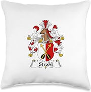 Strahl Coat of Arms - Family Crest Throw Pillow