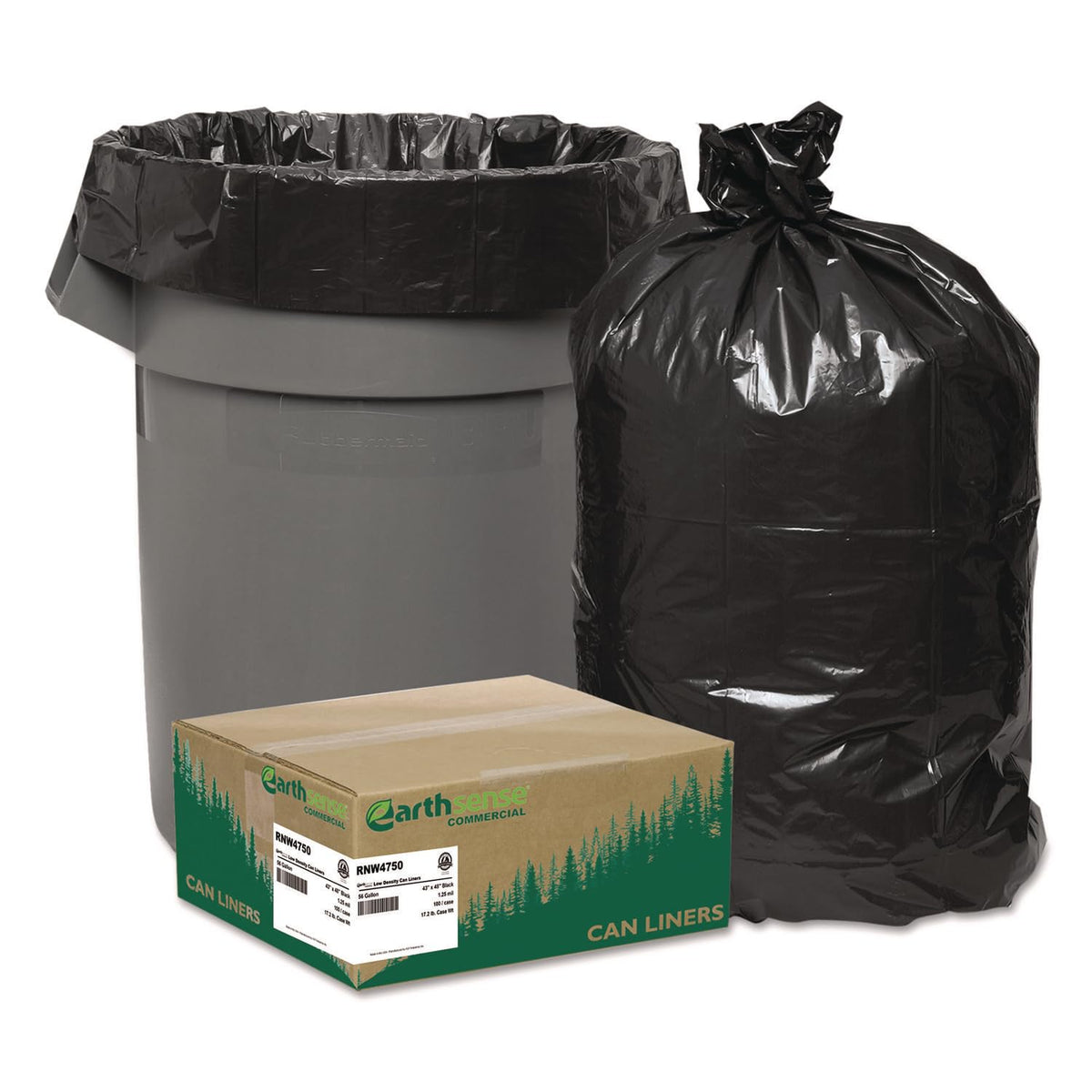 Webster Black / 45.0 gallons / 100 Trash Bags