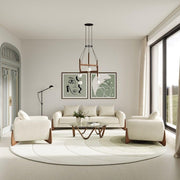 Lassen - Modern Glass & Walnut Coffee Table by Limari Home – Glass, Walnut, Model LIM-78041