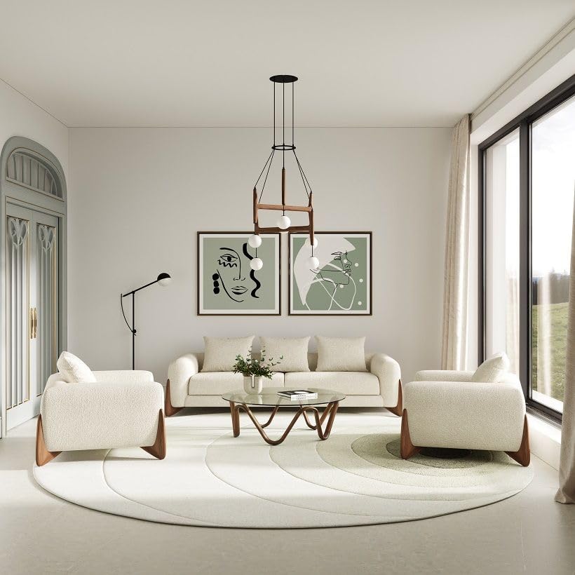 Lassen - Modern Glass & Walnut Coffee Table by Limari Home – Glass, Walnut, Model LIM-78041