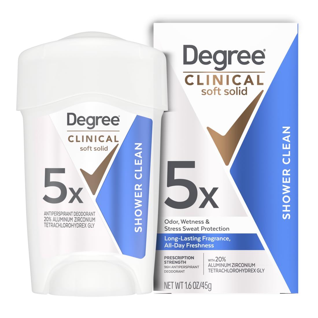 Clinical Antiperspirant Deodorant Soft Solid by Degree – 1.7 Ounce (Pack of 1), White, Model 10079400416497
