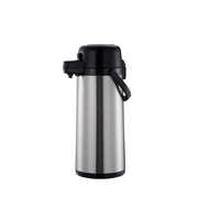 Airpot 2.5 Liter (84 Oz.) 8-1/4" X 6-1/2" X 15-1/3"H by Thunder Group – 84.5 Ounces, 2.5 liters, Stainless Steel, Silver/Black, Model ASPS325