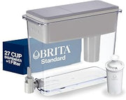 Brita UltraMax Large Water Dispenser With Standard Filter, BPA-Free, Replaces 1,800 Plastic Water Bottles a Year, Lasts Two Months or 40 Gallons, Includes 1 Filter, Kitchen Accessories, Large - 27-Cup