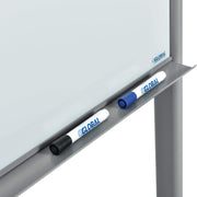 72" W x 48" H Mobile Double Sided Glass Whiteboard by Global Industrial – 63"W x 78.5"H, Glass, White, Model ZB-3