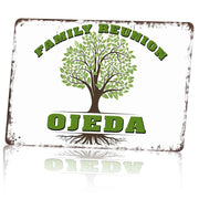 Ojeda Family Reunion Family Tree Aluminum Metal Sign by BGUXIG – Small, Aluminum, LLGQQ-M182220, Model LLGQQ-M182220