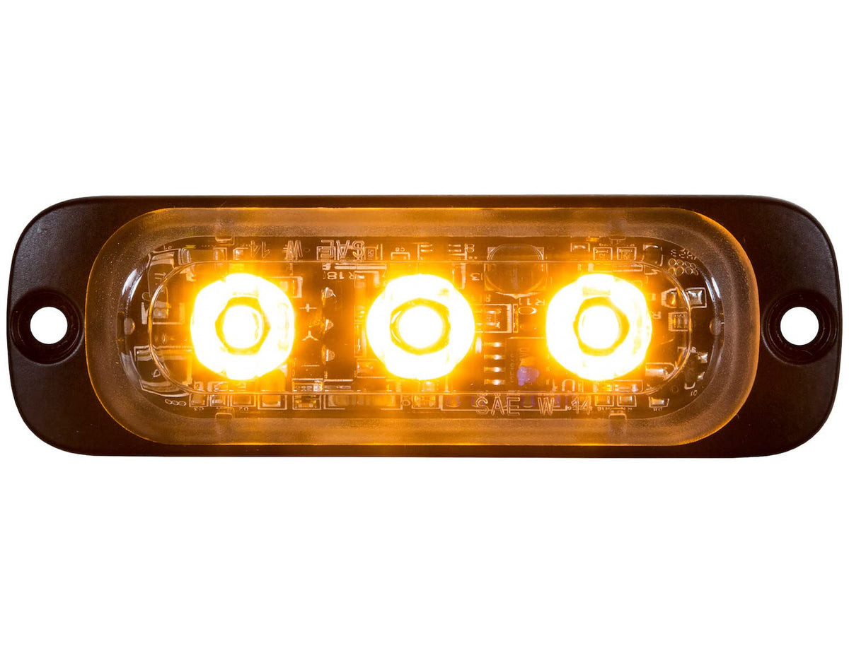 Buyers Products 3.5" Thin LED Strobe Light by Buyers Products Company – 3 x 6 x 4, Aluminum, Clear, Model 8892301