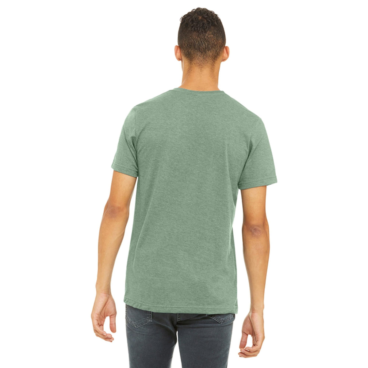 Canvas Unisex Tee HeatherSage MD by Bella + Canvas – Medium, Cotton Blend, Heather Sage, Model 3001CVC