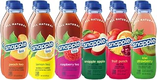Snapple Tea Variety Pack, 6 Assorted Flavors – Ready-to-Drink Iced Tea – 16 fl oz Bottles – 12 Pack