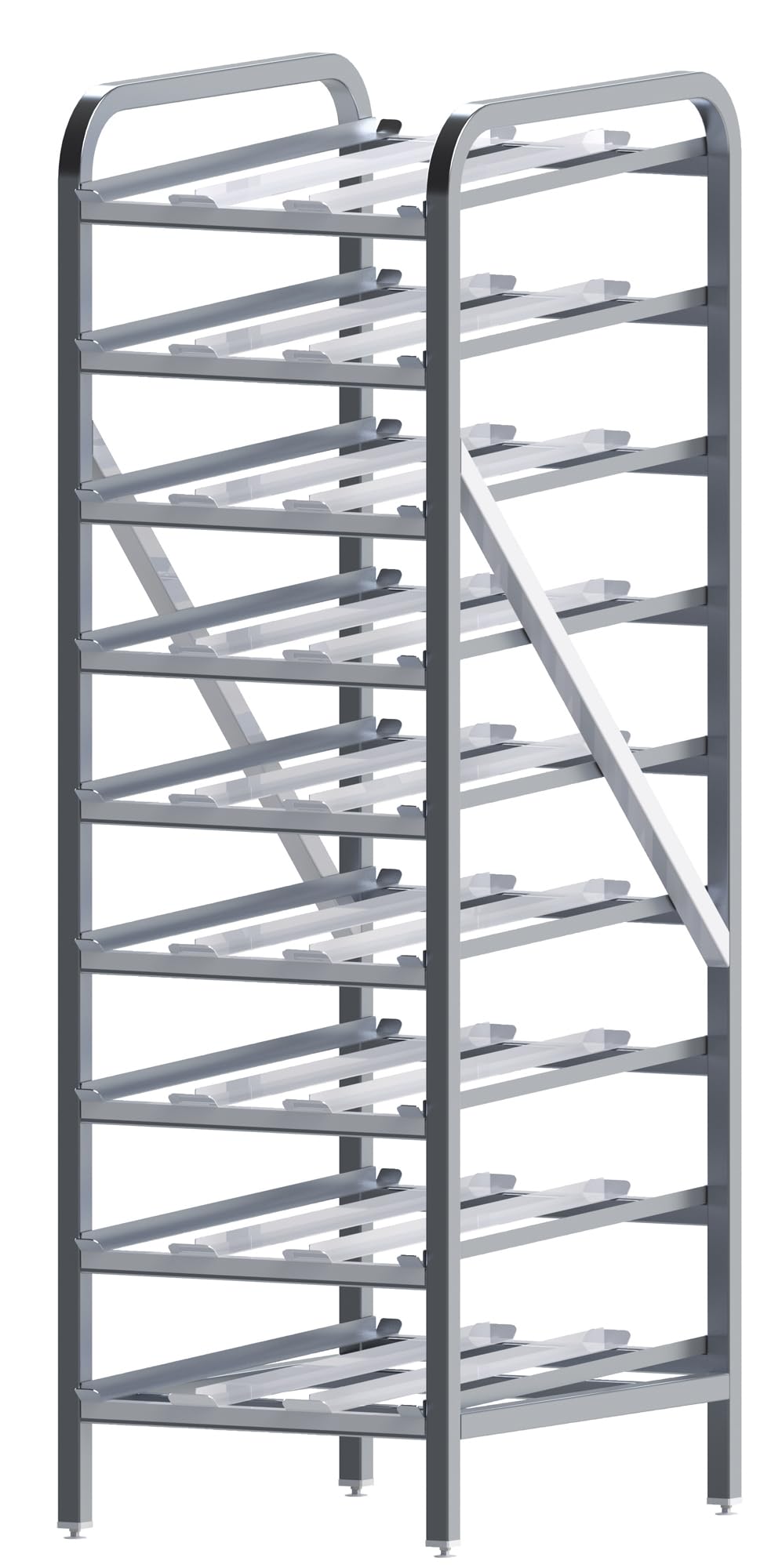 9 Tier Heavy Duty Aluminum Can Storage Rack 9-Tier by Winco – Standard, Plastic, Model ALCR-9