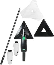 UNGER Commercial - Indoor Window & Surface Cleaning Kit - 5 ft Stingray Refillable System with Extension Pole, Triangle Cleaning Pads and 2 Refill Bottles - SRKB2