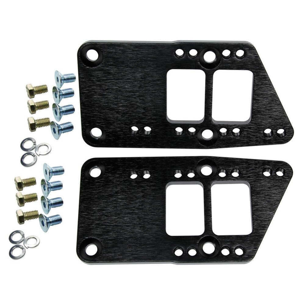 Motor Mount Adapter LS to SBC Adjustable by Allstar Performance – Stock, Aluminum, Black, Model ALL38084