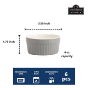 10 Strawberry Street Gray / 4 oz / 4.0 fluid_ounces Ramekins