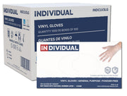 INDIVIDUAL Clear Vinyl Gloves – Large, 3 Mil, Powder Free and Latex Free | 1,000/Case