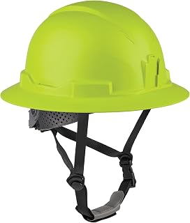 Ergodyne Skullerz 8963 Full Brim Safety Helmet, Type 2 Class E Hard Hat with Chin Strap, ANSI/ISEA Z89.1-2014