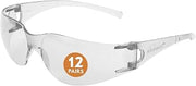 KLEENGUARD Element Safety Glasses (25627), Lightweight, Economical, Disposable, Metal-Free, Clear Lens & Frame, 12 Pairs / Case