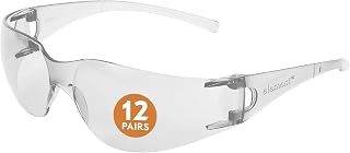 KLEENGUARD Element Safety Glasses (25627), Lightweight, Economical, Disposable, Metal-Free, Clear Lens & Frame, 12 Pairs / Case