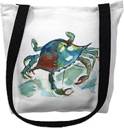 Betsydrake TY105G 18 x 18 in. Betsys Crab Tote Bag - Large Black