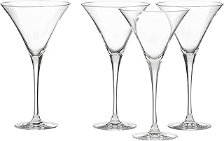 Lenox Tuscany Classics Martini Glasses, 10oz, Set of 4 | handcrafted crystal glass, mouth-blown | 8.75 inch height, 10oz capacity | dishwasher safe, gift for women
