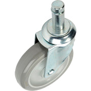 Stem Casters Set (4) by Nexel – 11.25"L x 14.9"W x 1.8"H, 12-gauge Steel, Gray, Pack of 4, Model 500592