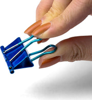 Easy Grip Medium Binder Clips by Officemate – Medium, Alloy Steel, Assorted Metallic Colors, Model 31054