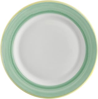G.E.T. 9" Green Corona Calypso Porcelain Plate (Set of 12)