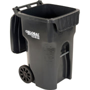 Mobile Heavy Duty Trash Container by OTTO – 26.38 x 25.25 x 42.13 inches, 65.0 gallons, Polyethylene, Gray, Model 237279GY