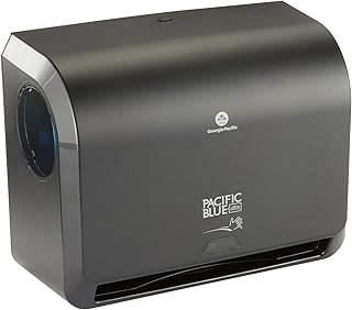 Pacific Blue Ultra 9" Mini Automatic Paper Towel Dispenser by GP PRO (Georgia-Pacific), Black, 54518, 14.1" W x 6.5" D x 11.1" H - New Version