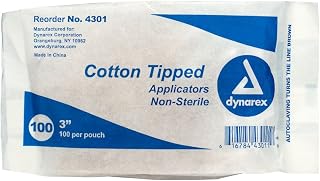 First Aid Only 25-400 Cotton Tipped Applicator with 3 Wooden Shaft (Bag of 100)
