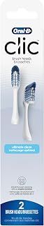 Oral-B Clic Toothbrush Replacement Heads, 2 Count toothbrushes, White Refill Brush Heads