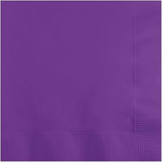 Creative Converting Amethyst Beverage Napkin, 50 Count, Purple, Pieces (318930)