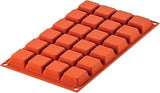 Silikomart Professional SF351 Silicone Chocolate/Baking/Freezing Mold with 24 Square Cavities, Each 1.50 Inch x 1.50 Inch x 0.59 Inch High