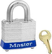 Master Lock 3KABLU, No. 3 Blue Safety Padlock, Keyed Alike (Pack of 24 pcs)