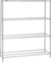 HUBERT 4-Shelf Chrome Plated Wire Shelving - 60" L x 18" W x 72" H