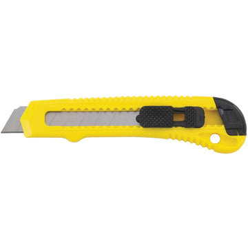 Snap-Off Utility Knife by STANLEY – 18 mm, Stainless Steel, Black, Yellow, Model 10-143P
