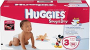 HUGGIES Snug & Dry Diapers, Size 3, 96 Count