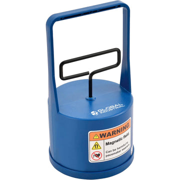 Magnetic Bulk Lifter by Global Industrial – 5.19"L x 5.19"W x 9.75"H, Iron, Blue, Model 123035