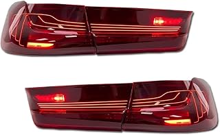 1Pair Tail Lights Compatible With BMW 3 Series 2019-2023 G20&G80 M3 CSL Tail Light Plug And Play Auto Car Parts(4PCS Red)