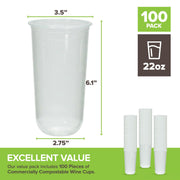 Stock Your Home 22oz / 100 / Clear Cups