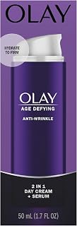 Olay Face Serum by Age Defying Anti-Wrinkle 2-in-1 Day Cream Plus Face Serum, Aloe Vera, 1.7 Fl Oz