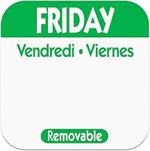 Friday 1" Square Removable Label Green